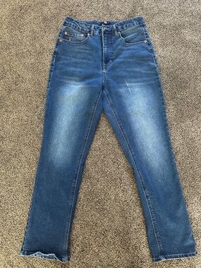 Frye High-Rise Women's Straight Jeans in Blue